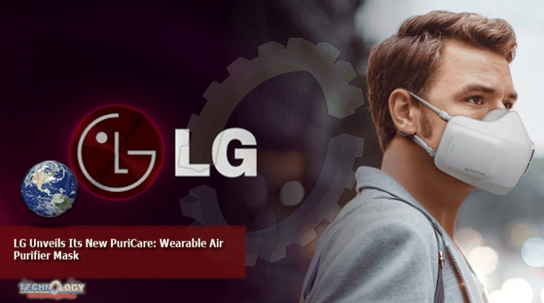 Mascarilla eléctrica de LG con purificador de aire